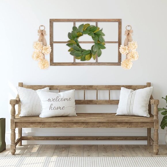 Hydrangea Flower Balls on Jute Ribbon (3) - Picture 2 of 6